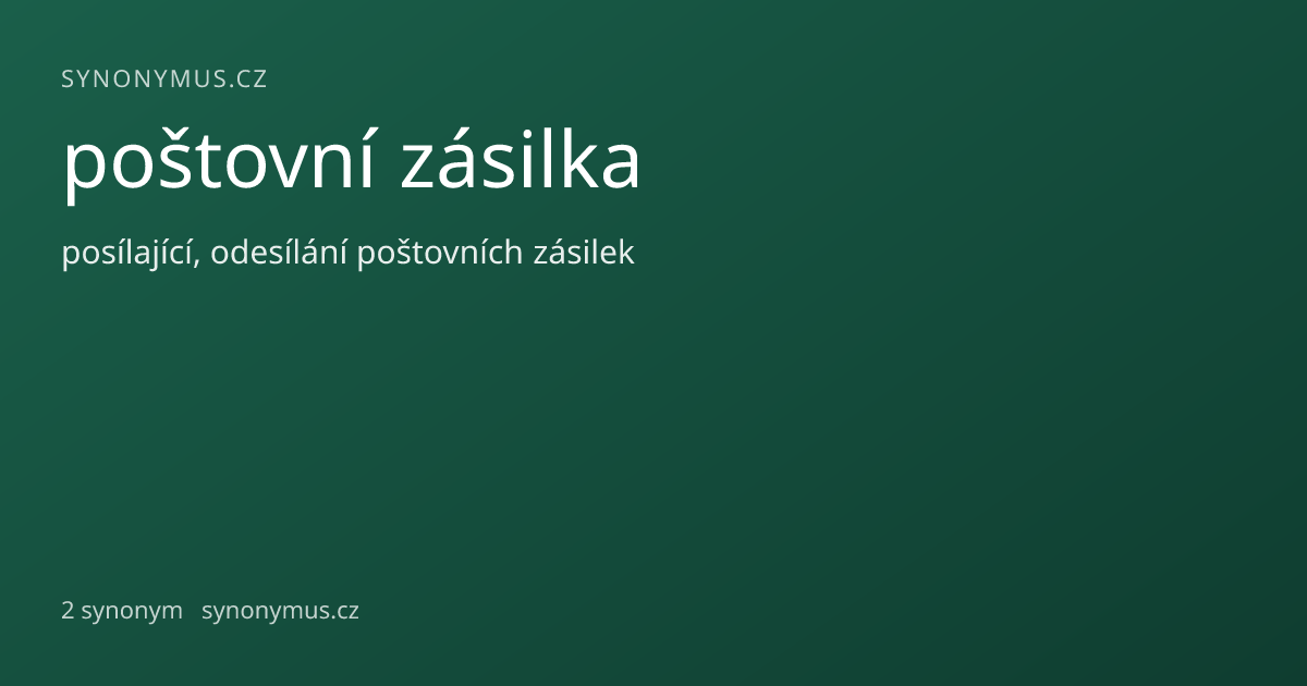 Náhled odkazu: poštovní zásilka
