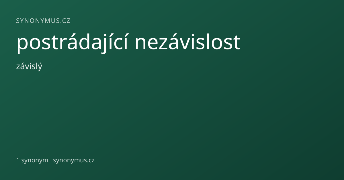 Náhled odkazu: postrádající nezávislost