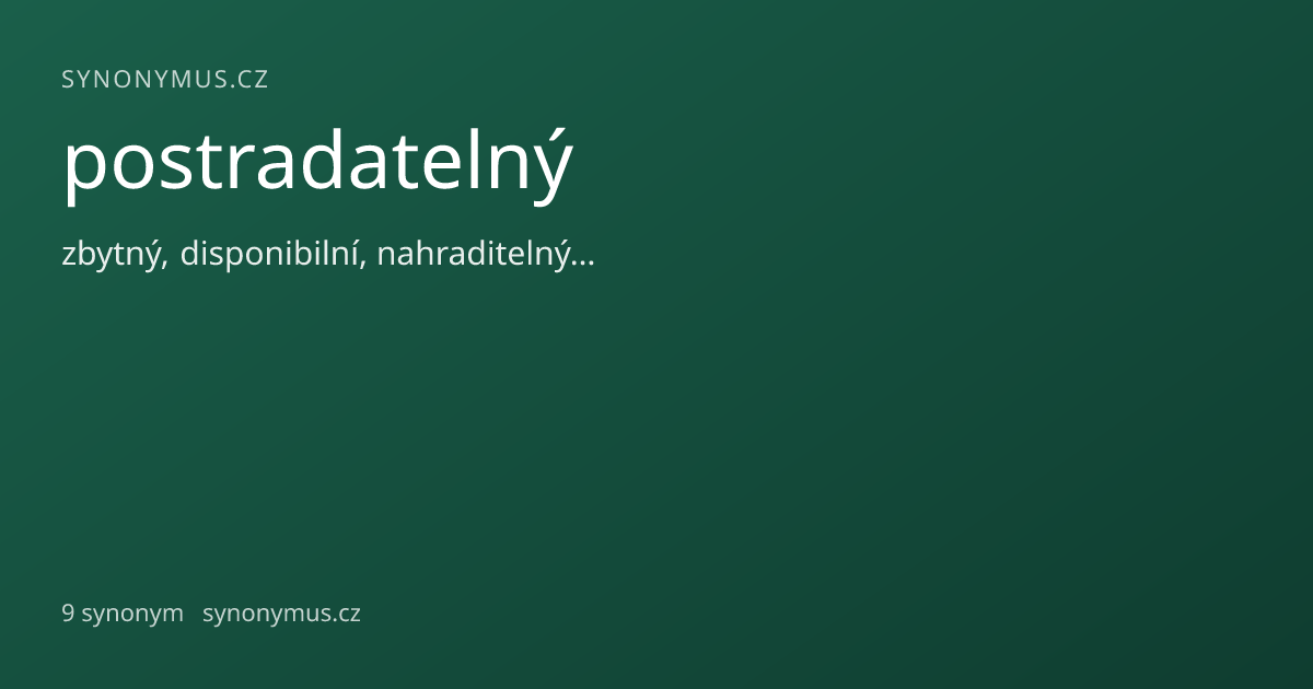 Náhled odkazu: postradatelný