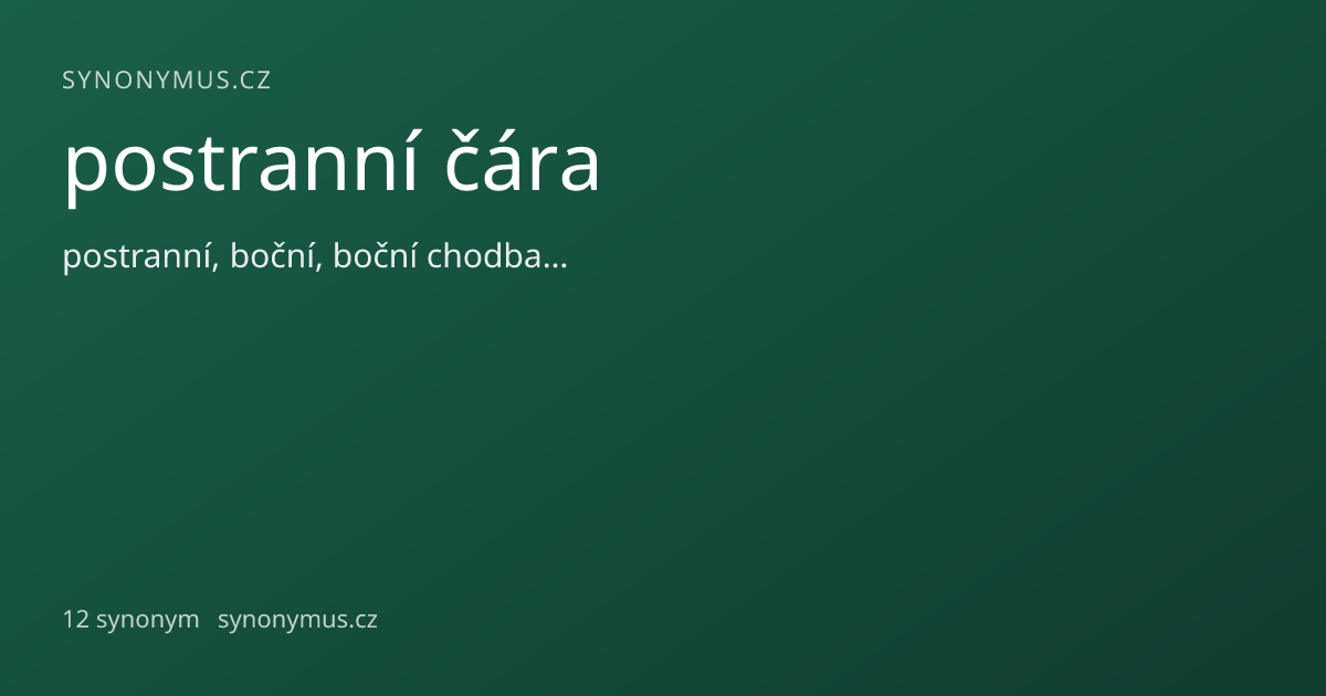 Náhled odkazu: postranní čára
