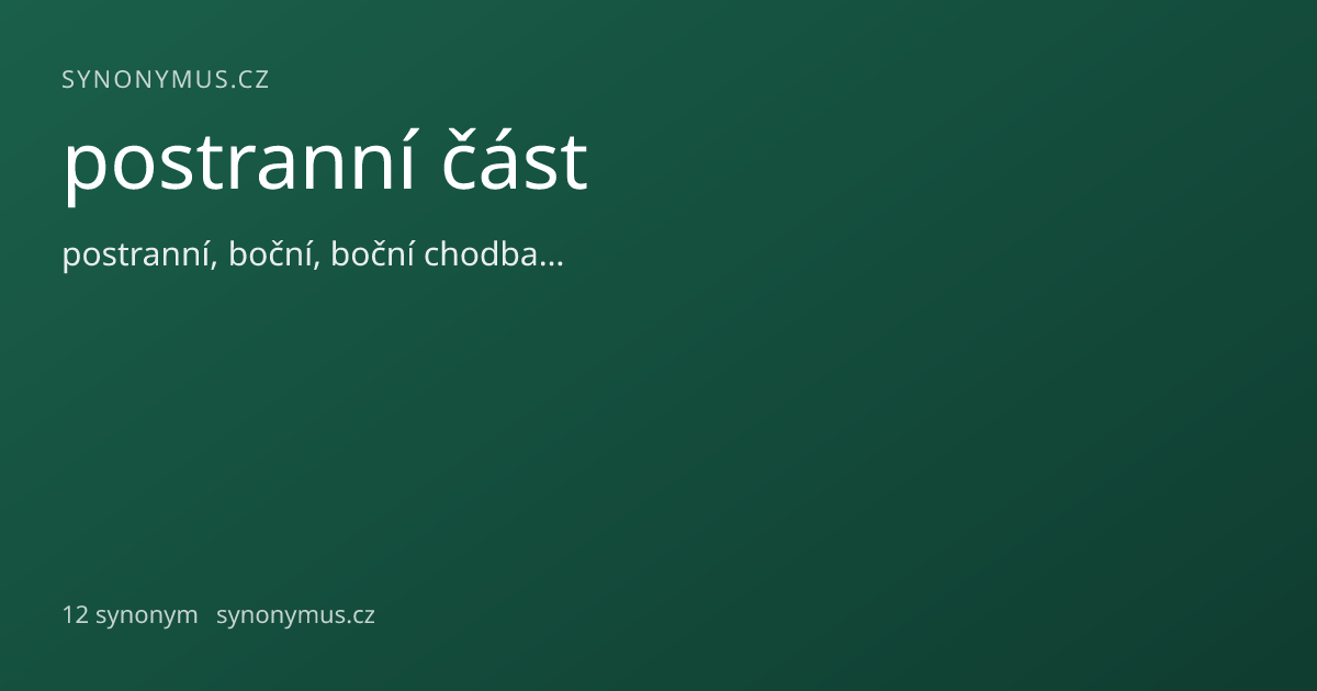 Náhled odkazu: postranní část