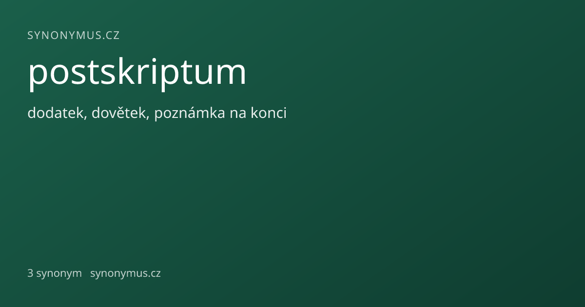 Náhled odkazu: postskriptum