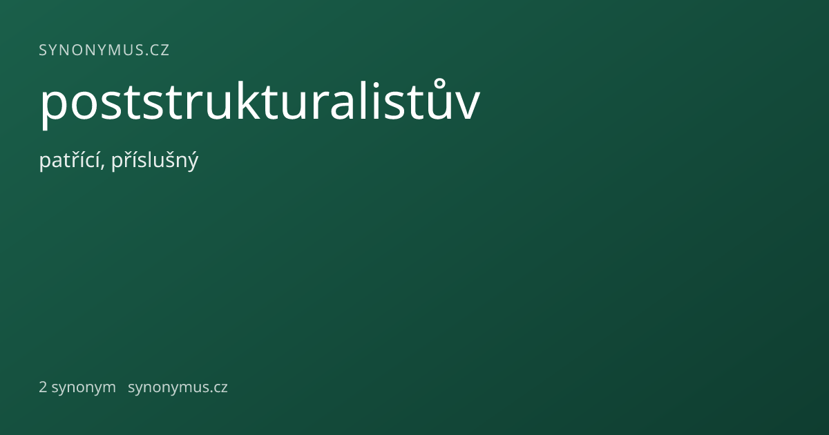 Náhled odkazu: poststrukturalistův
