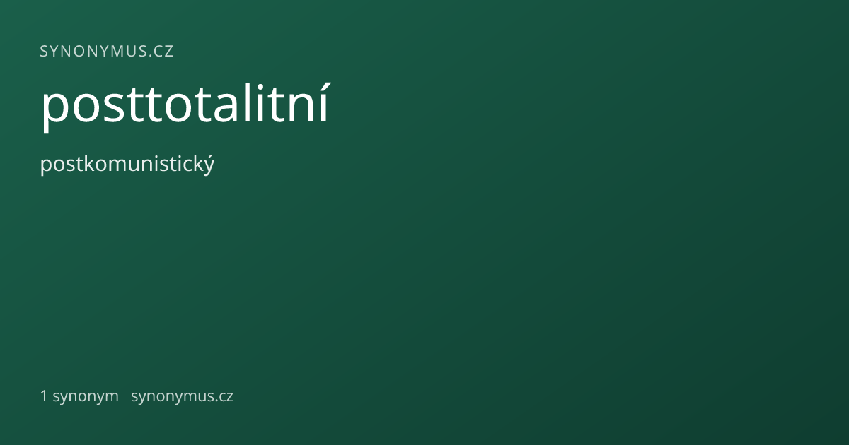 Náhled odkazu: posttotalitní