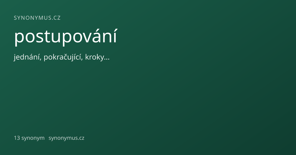 Náhled odkazu: postupování