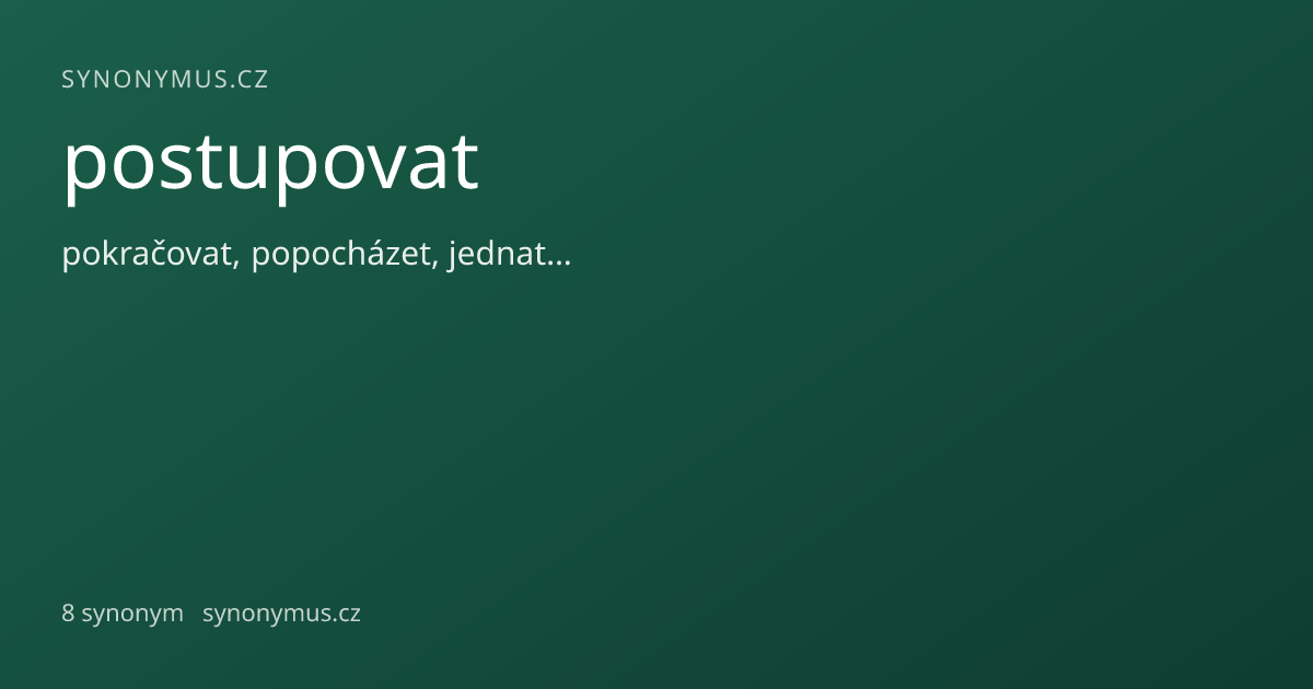 Náhled odkazu: postupovat