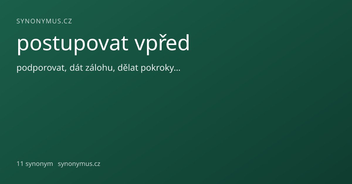 Náhled odkazu: postupovat vpřed