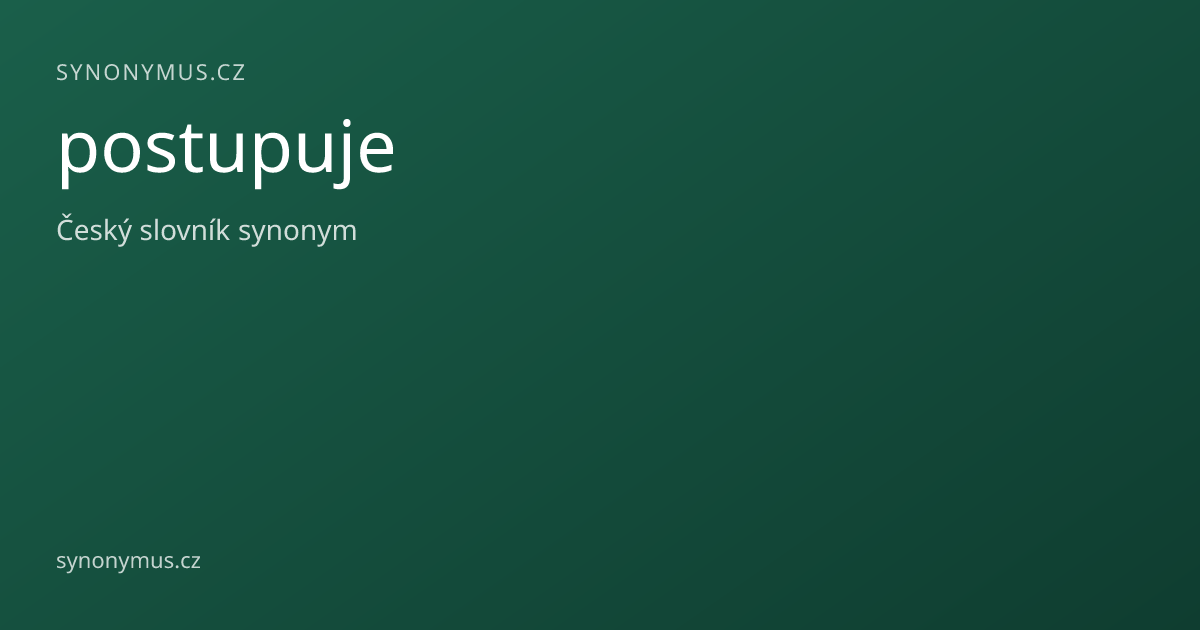 Náhled odkazu: postupuje
