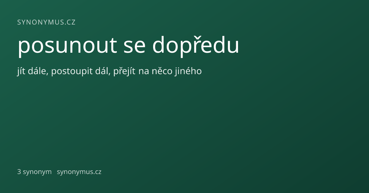 Náhled odkazu: posunout se dopředu