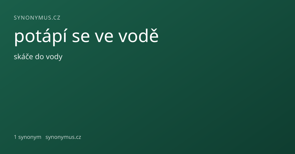 Náhled odkazu: potápí se ve vodě