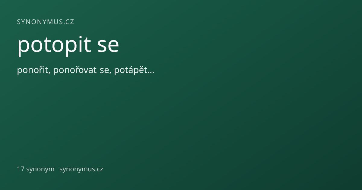 Náhled odkazu: potopit se