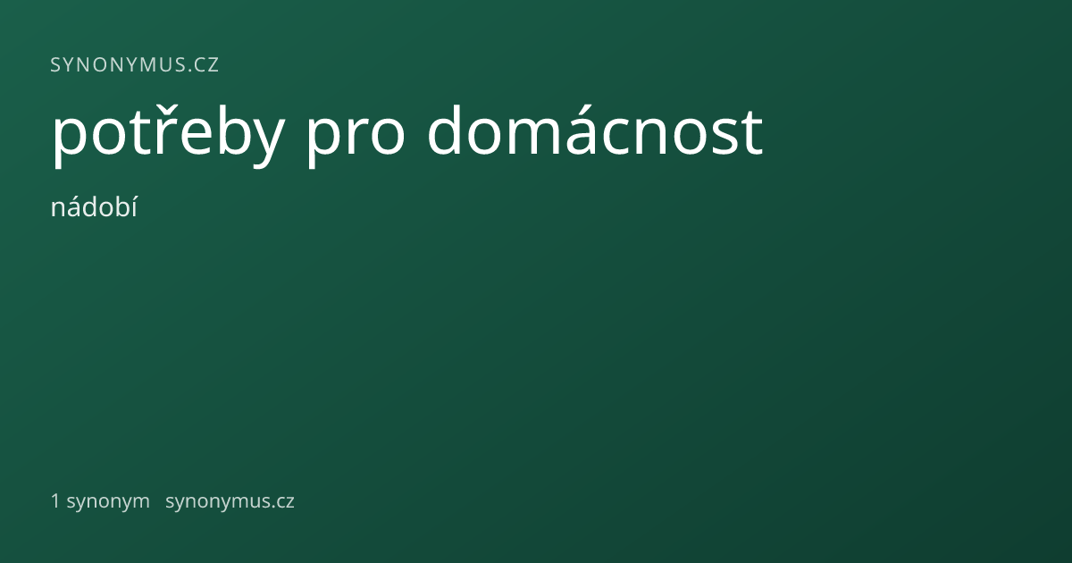 Náhled odkazu: potřeby pro domácnost
