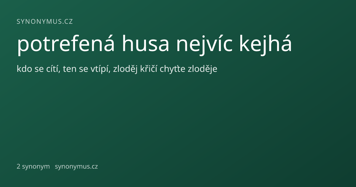 Náhled odkazu: potrefená husa nejvíc kejhá