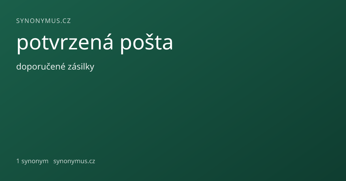 Náhled odkazu: potvrzená pošta