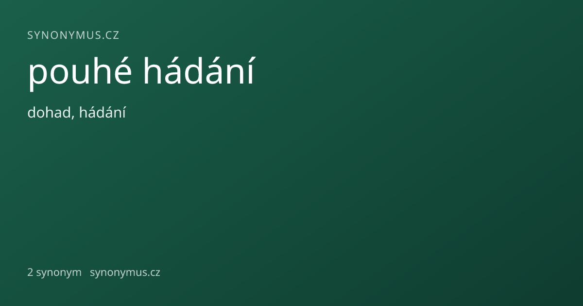 Náhled odkazu: pouhé hádání
