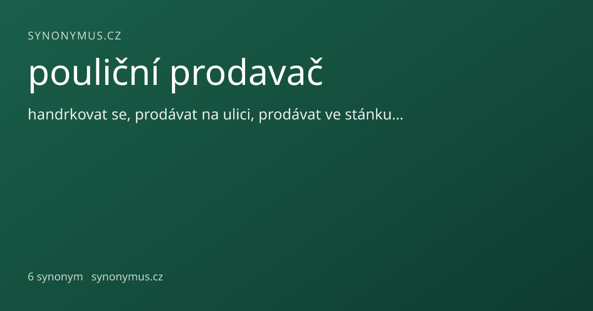 Náhled odkazu: pouliční prodavač