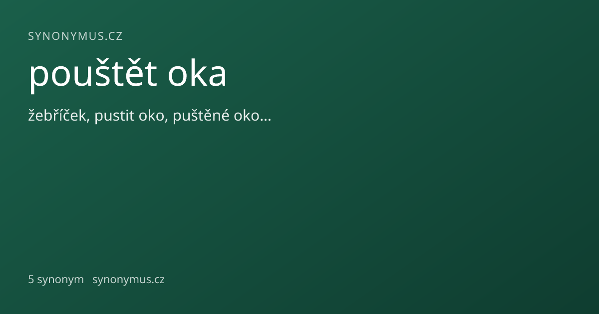 Náhled odkazu: pouštět oka