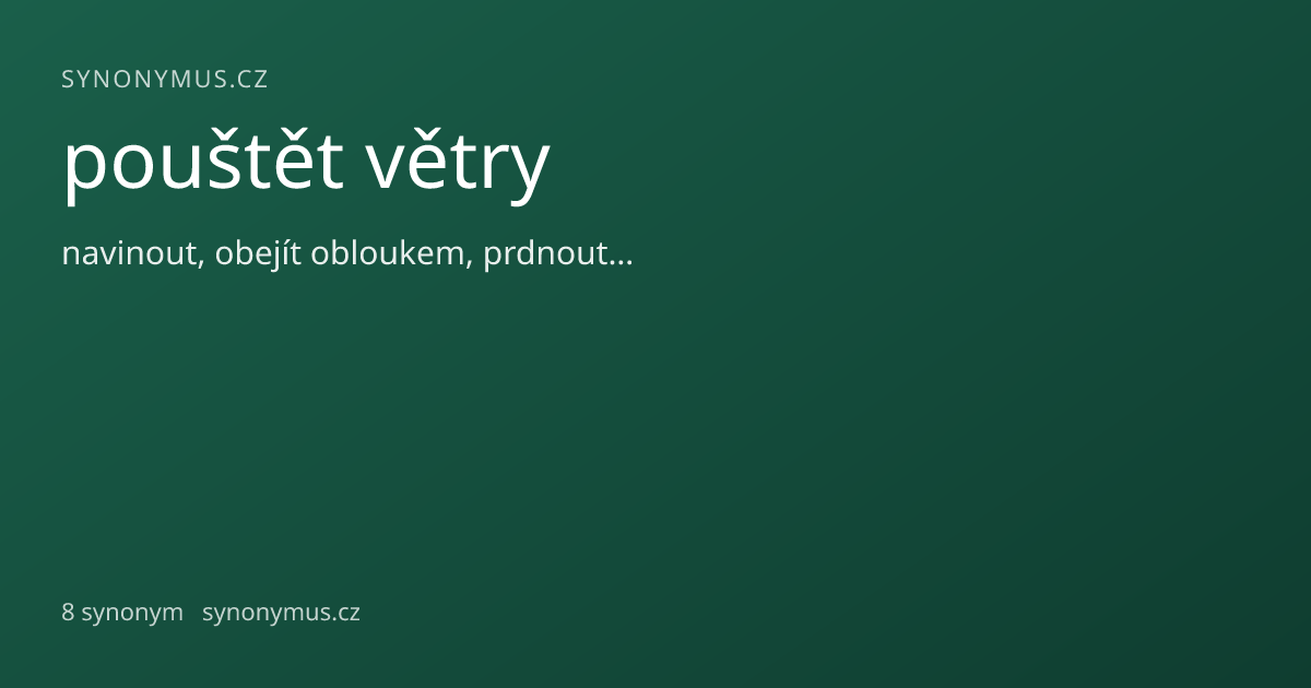 Náhled odkazu: pouštět větry