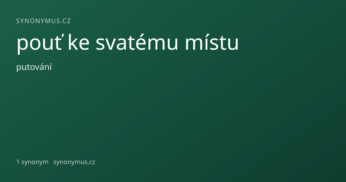 Náhled odkazu: pouť ke svatému místu