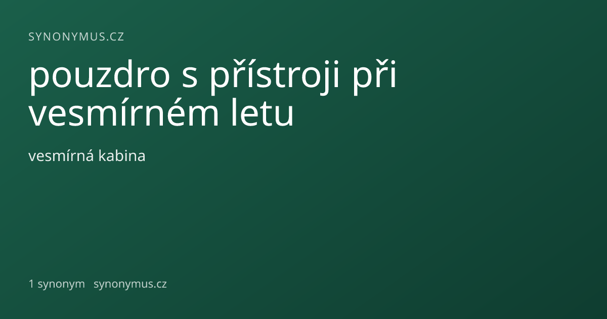 Náhled odkazu: pouzdro s přístroji při vesmírném letu