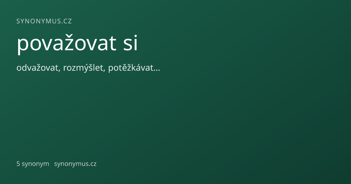 Náhled odkazu: považovat si