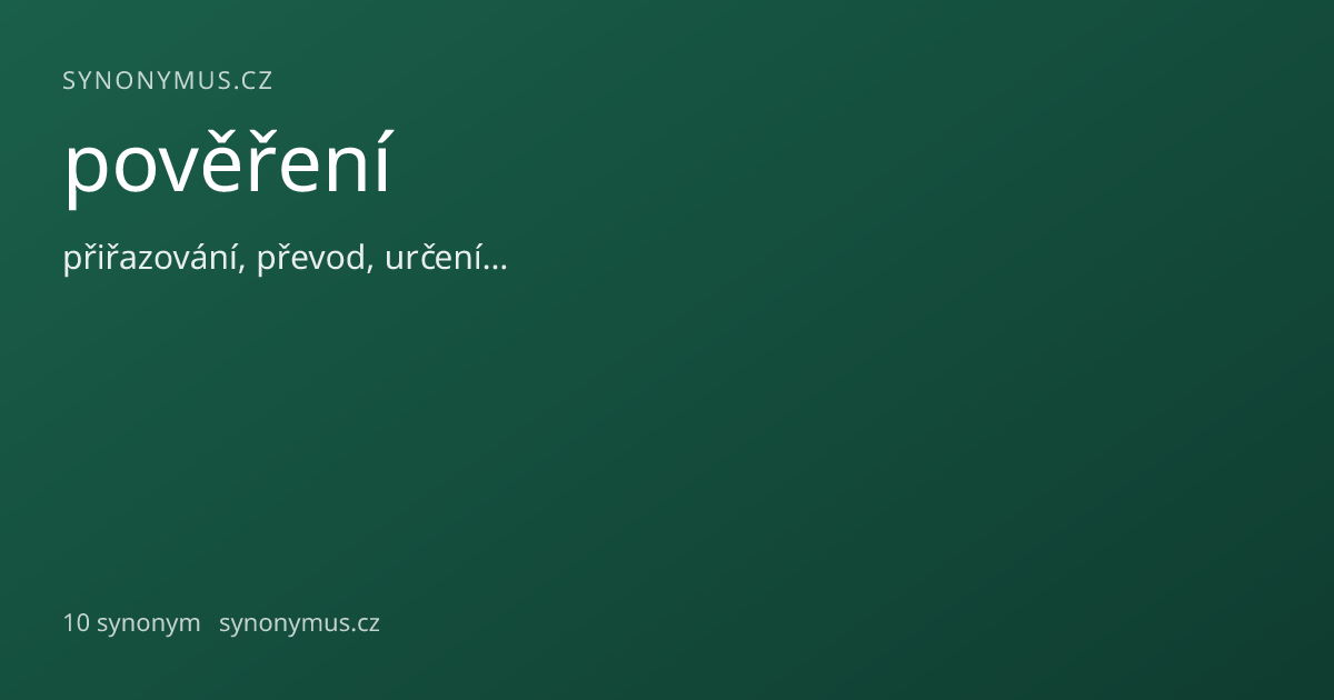 Náhled odkazu: pověření