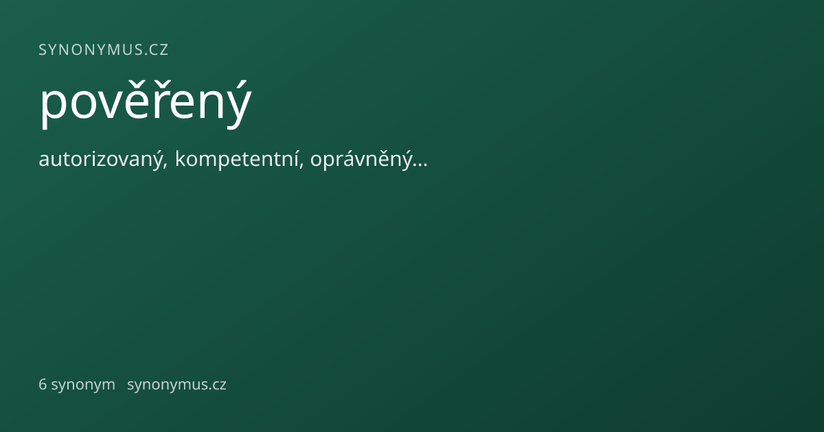 Náhled odkazu: pověřený