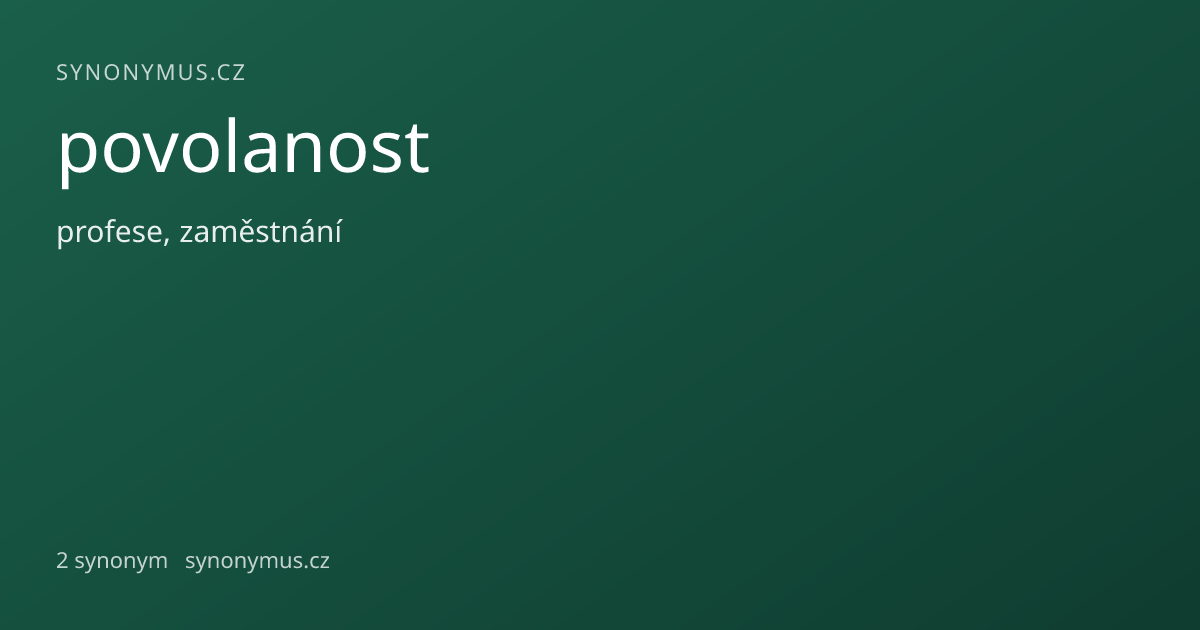Náhled odkazu: povolanost