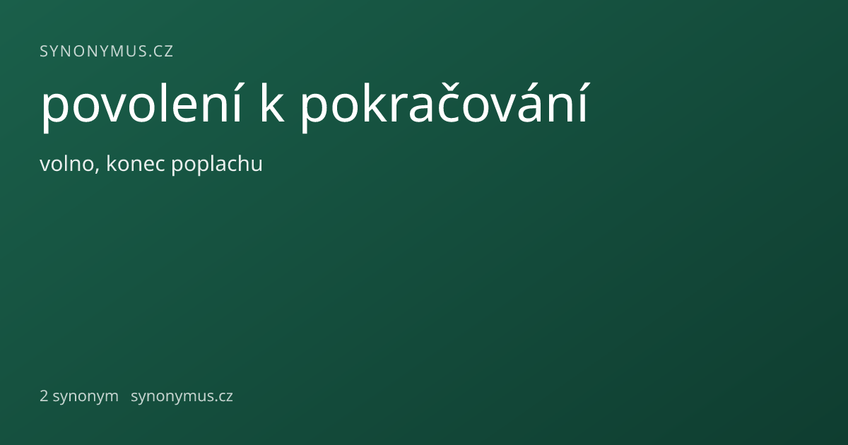 Náhled odkazu: povolení k pokračování