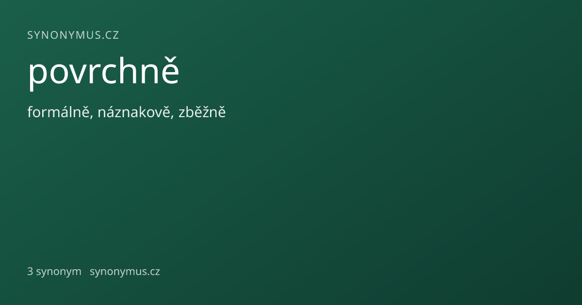 Náhled odkazu: povrchně