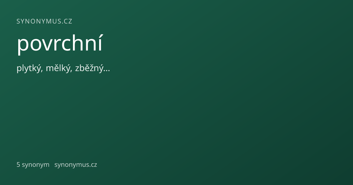 Náhled odkazu: povrchní