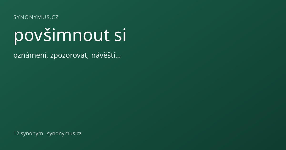 Náhled odkazu: povšimnout si