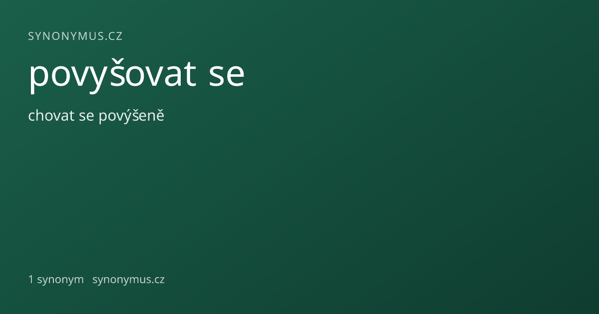 Náhled odkazu: povyšovat se