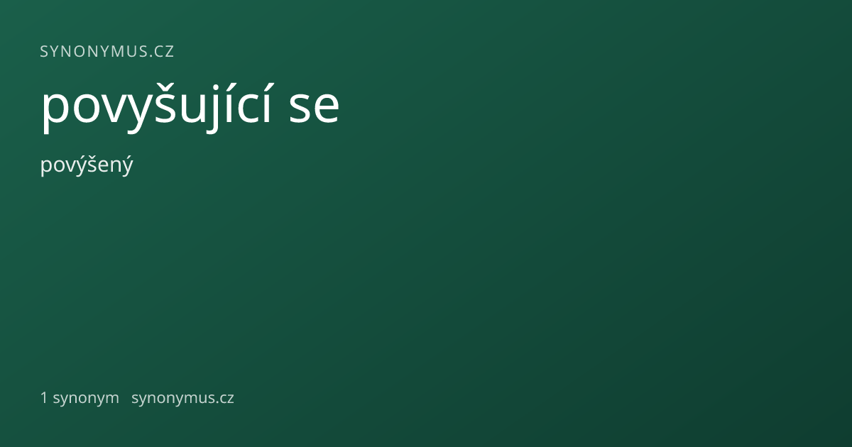 Náhled odkazu: povyšující se