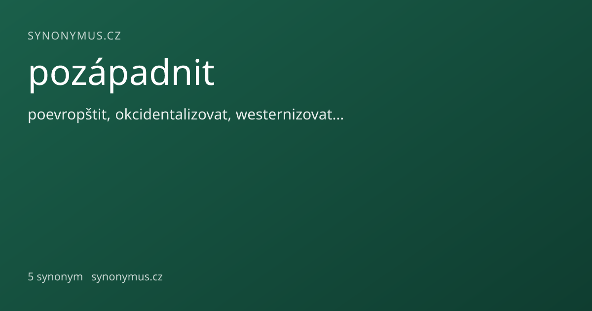 Náhled odkazu: pozápadnit