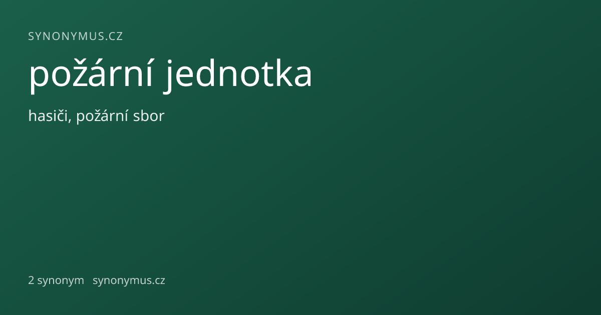 Náhled odkazu: požární jednotka