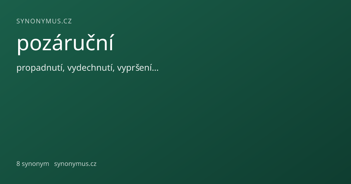 Náhled odkazu: pozáruční