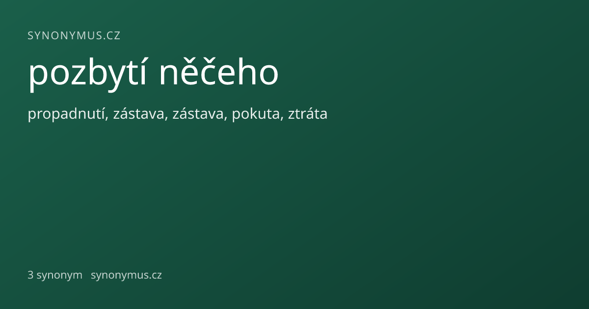 Náhled odkazu: pozbytí něčeho