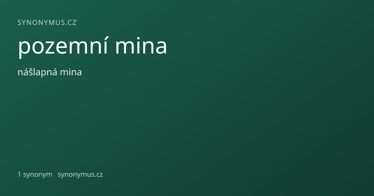 Náhled odkazu: pozemní mina