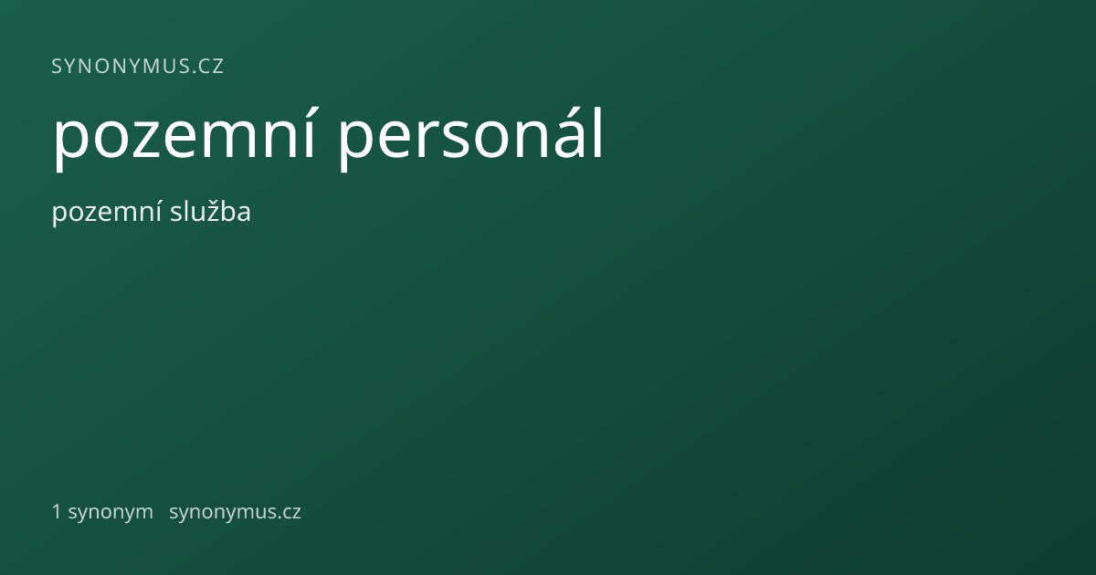 Náhled odkazu: pozemní personál