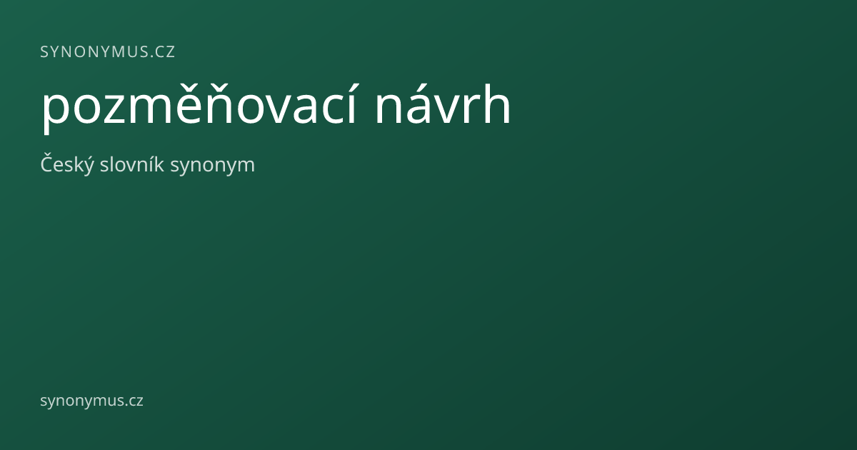 Náhled odkazu: pozměňovací návrh