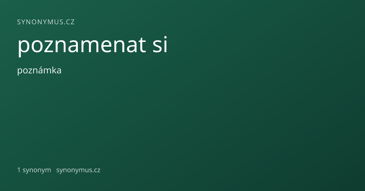Náhled odkazu: poznamenat si