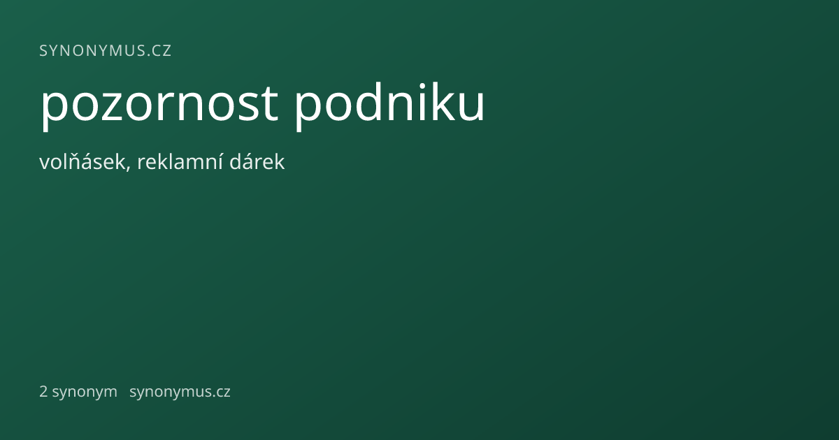 Náhled odkazu: pozornost podniku