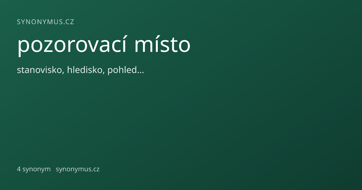 Náhled odkazu: pozorovací místo