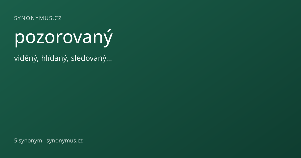 Náhled odkazu: pozorovaný