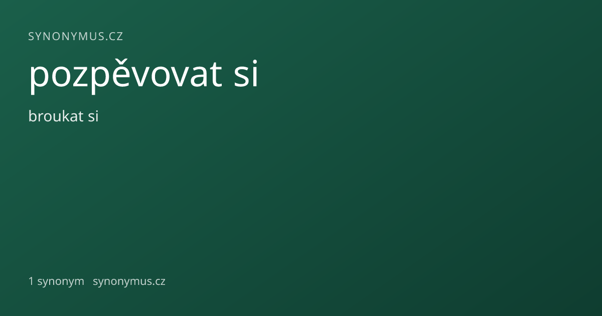 Náhled odkazu: pozpěvovat si