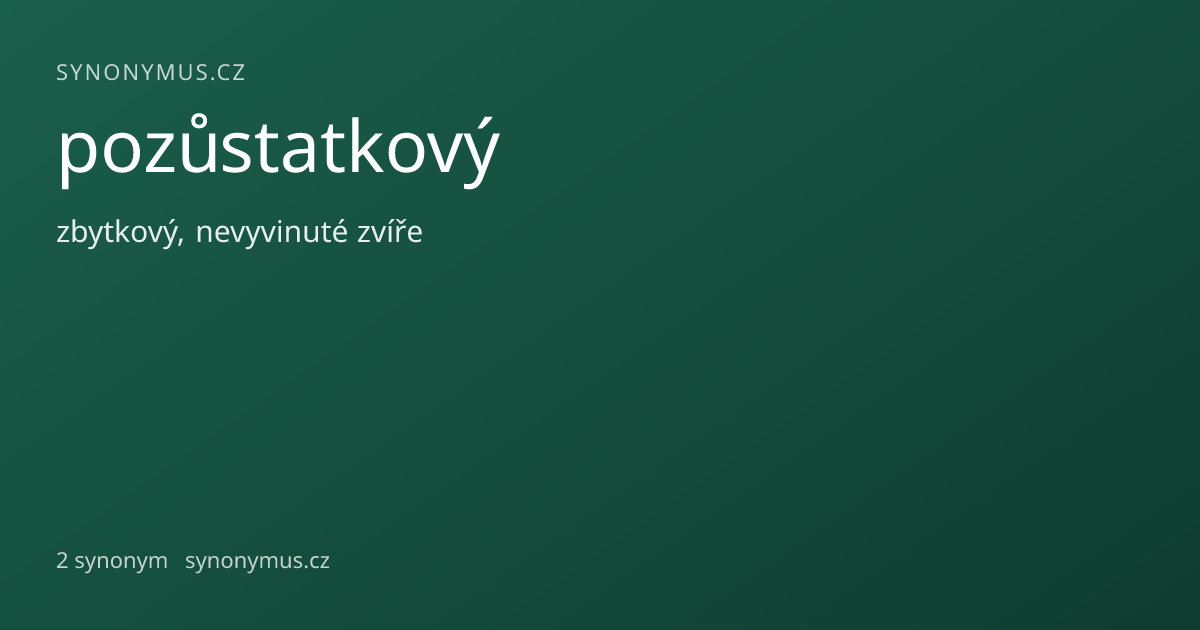 Náhled odkazu: pozůstatkový