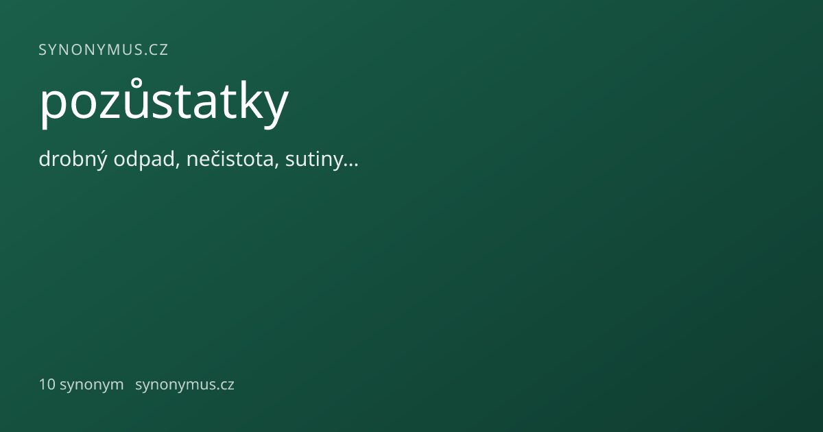 Náhled odkazu: pozůstatky