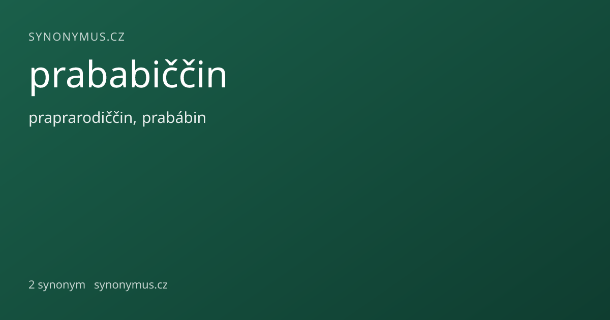 Náhled odkazu: prababiččin