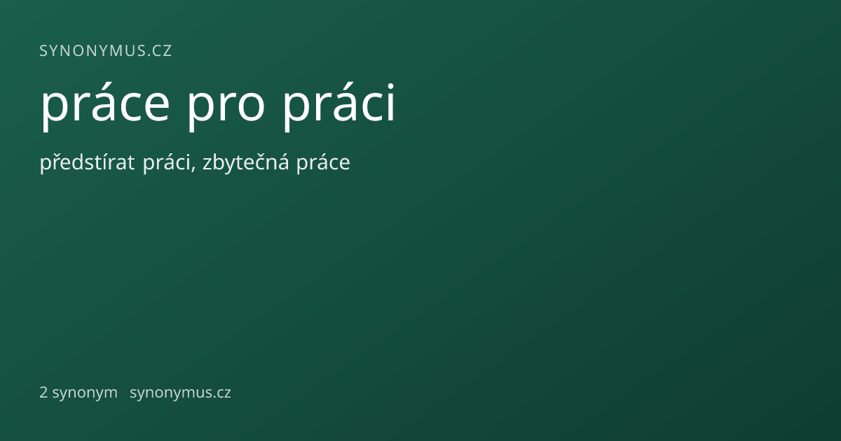 Náhled odkazu: práce pro práci